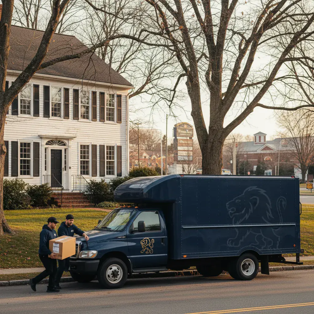 Eastside Movers crew working a move in Wrentham, MA